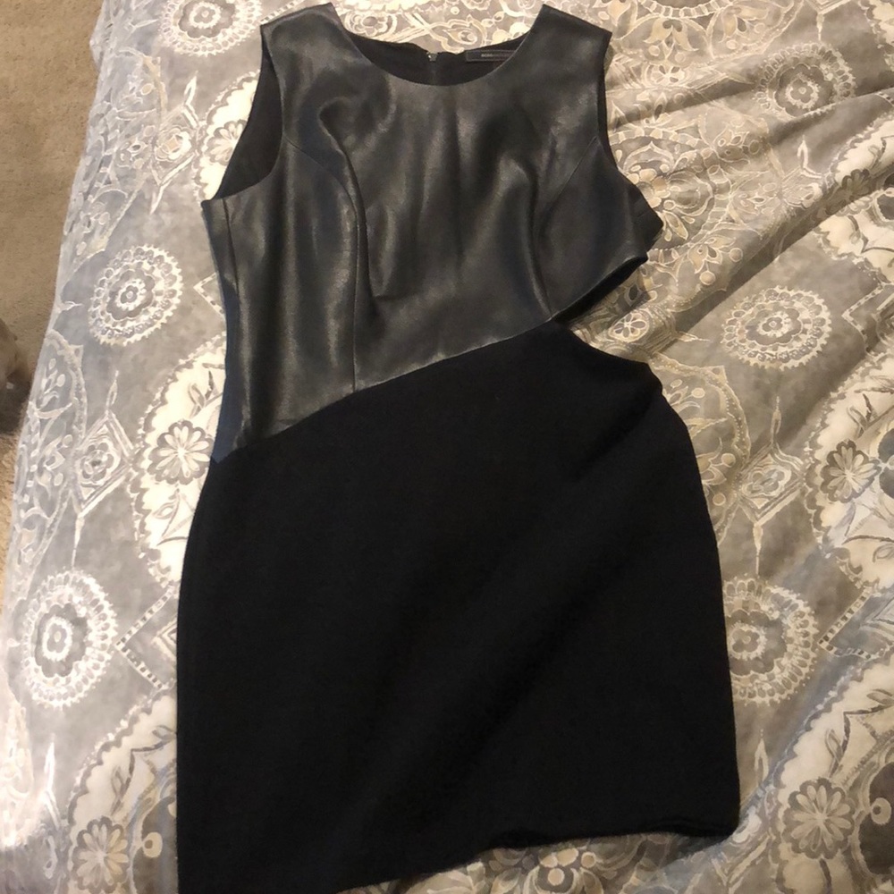 BCBG Maxazria Black side cutout dress